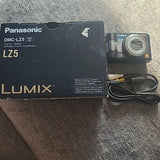 Panasonic Lumix DMC-LZ5 6.0MP Digital Camera Black With Box For Parts! Read!