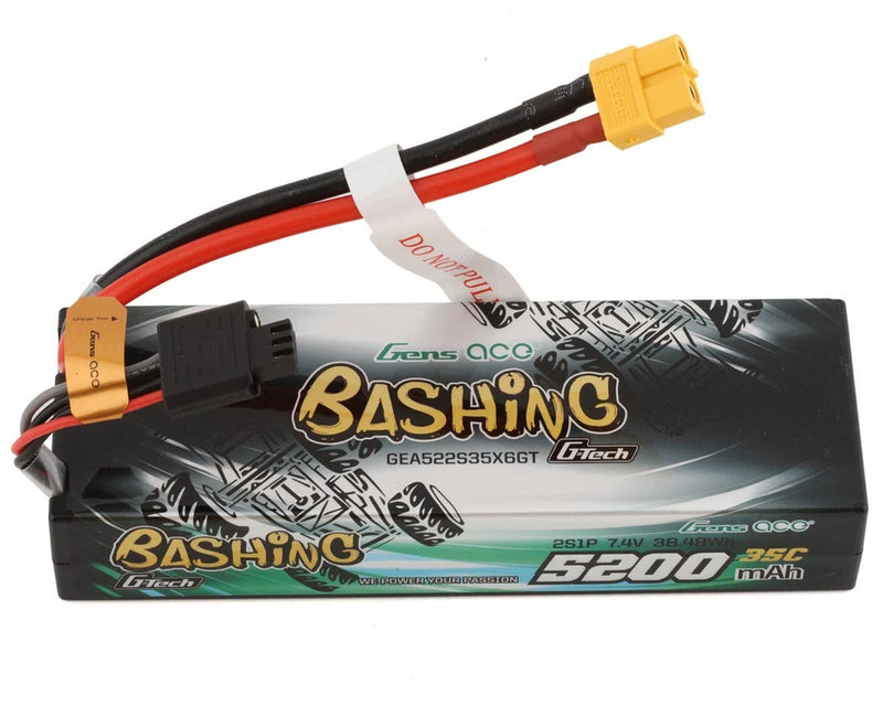 Gens Ace 2S G-Tech Smart "Bashing" LiPo Battery 35C (7.4V/5200mAh) w/XT-60 Battery