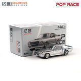 Xcartoys x Pop Race 1:64 Shelby Mustang GT500 Silver Diecast Model Car