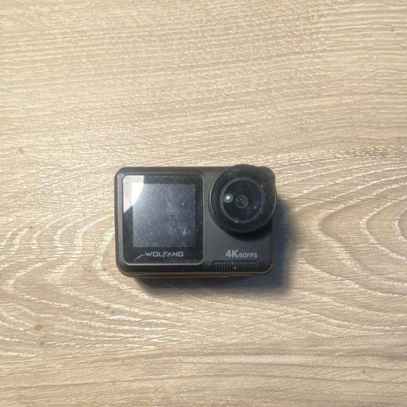 WOLFANG C-370 Zoom 4K 60FPS Action Camera Black Lithium-Ion USB Used