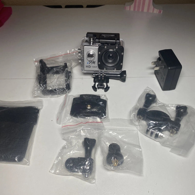 iPM Full HD Waterproof Sports Action Camera (Silver) w/16 Gb Memory Chip