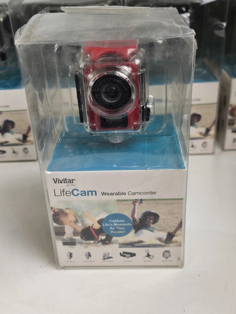 Vivitar LifeCam DVR936 Wearable Camcorder Red NIB