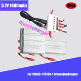 3.7V 1600mAh 25C Lipo Battery with JST plug For YX693-1 YX709-1 Drone Quadcopter Battery
