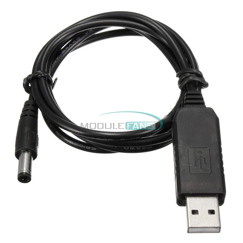 5PCS USB DC 5V to  9V Step-up Module Converter 2.1x5.5mm Male Connector Cable M