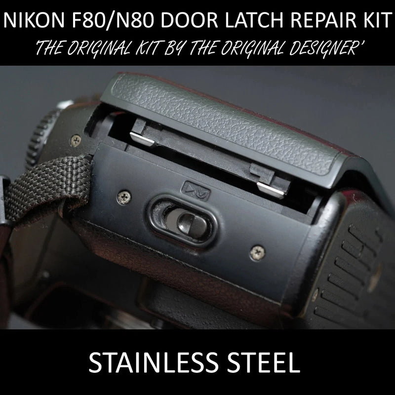 Nikon F80 / N80 Back Film Door Broken Latch Metal Repair Kit - Stainless Steel