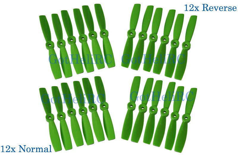 Cross-Hobby 4x4.5 Bullnose GREEN  4045 propellers (TOTAL 24PCS), Quad FPV Props