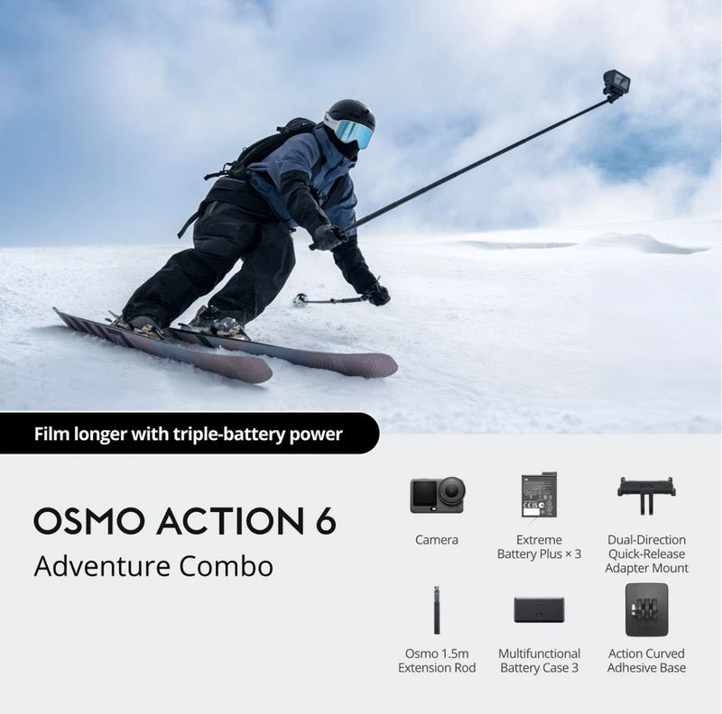 DJI Osmo Action 6 Adventure Combo Black By FedEx
