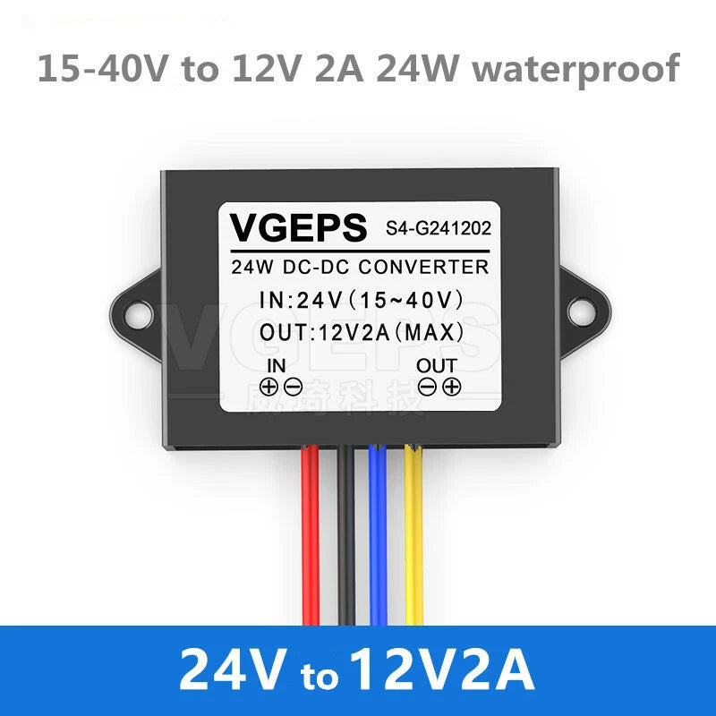 15-40V to 12V 2A 24W automotive isolated power regulator 24V to 12V waterproof