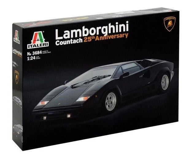 Italeri 3684 1/24 Scale Model Car Kit Lamborghini Countach 25th Anniversary