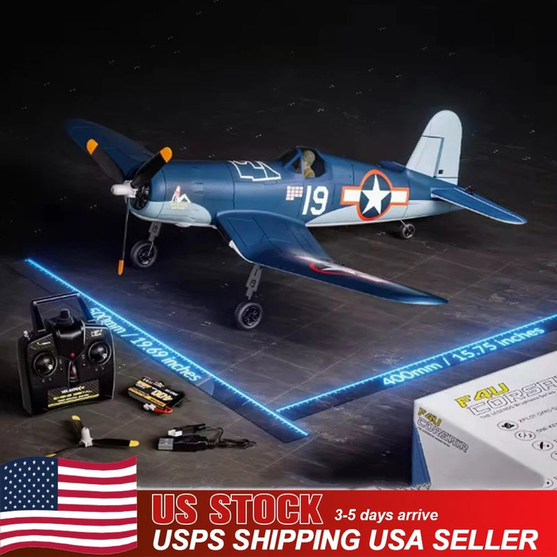 US Volantex F4U Fighter RC Plane WWII 2.4G 4CH 500MM Remote 6Axis Gyro Stunt RTF