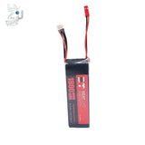 11.1V LiPo battery pack with red/black balance leads, model aircraft battery