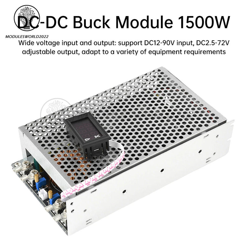 DC-DC Step-down Module 1500W Adjustable Power Supply Module 15V-90V to 2.5V-72V