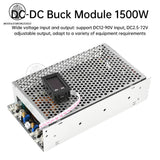 DC-DC Step-down Module 1500W Adjustable Power Supply Module 15V-90V to 2.5V-72V