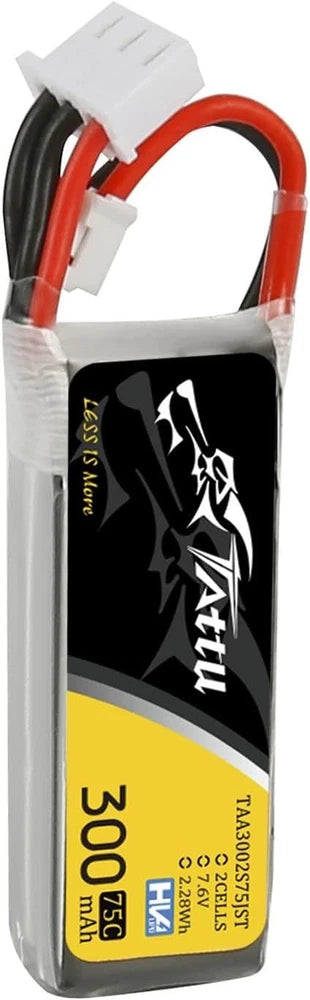 2S Lipo Battery 300mAh 7.6V 75C 2S1P Lipo Battery Pack with JST PHR Battery