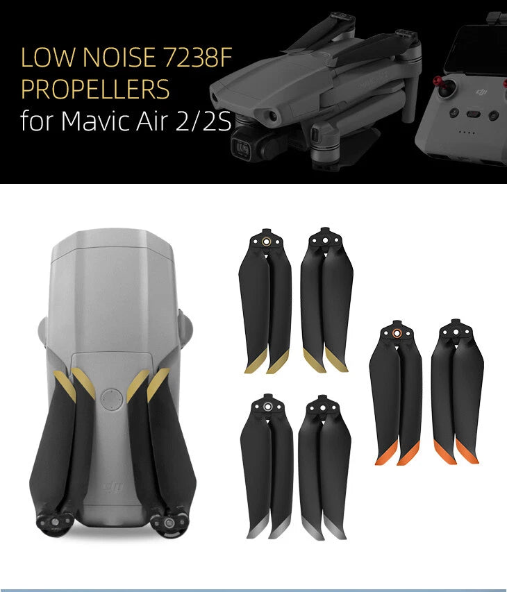 For DJI Mavic Air 2 AIR 2S Low Noice Propellers Quick Release Blades Set