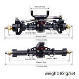 1/24 RC front & rear axle set with servo mount link mount