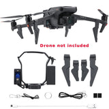 Black drone airdrop thrower device with controller arms and mounting bracket kit