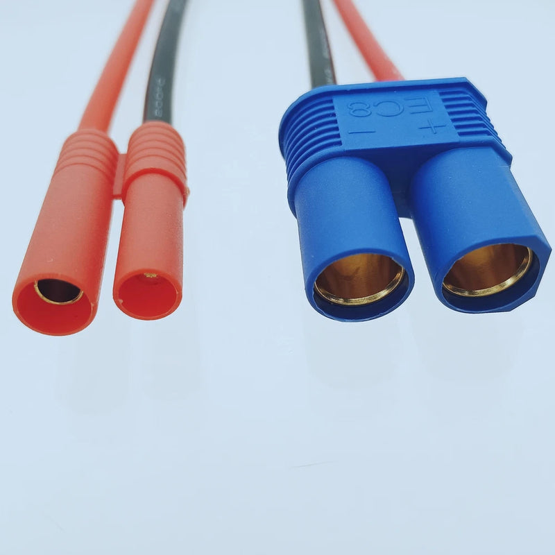 EC8 Female to HXT 4mm Banana Female cable 12AWG 5CM Charger Adapter RC Toy FPV