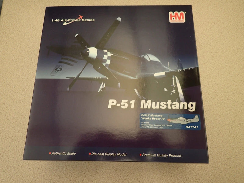 1:48 P-51 Mustang model kit box, factory sealed, aircraft artwork on front