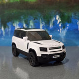 White 1:43 Land Rover Range 90 Diecast Model Car - WITH PERSONALISED PLATE GIFT