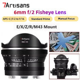 7artisans 6mm F2.0 APS-C Fisheye Lens for Sony E Nikon Z Canon RF Fuji XF M4/3