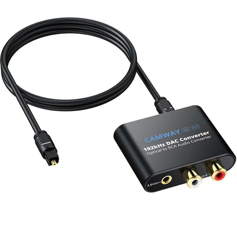 Digital to Analog Audio Converter,192Khz Optical to Rca,Optical to 3.5Mm Dac,Spd