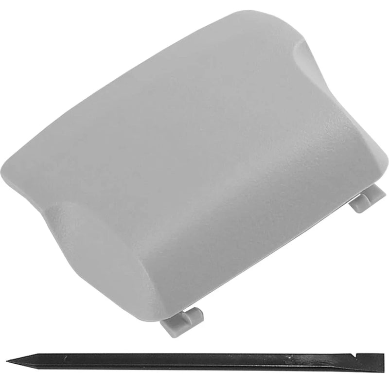 Light gray drone battery cover replacement with rounded corners and two mounting tabs