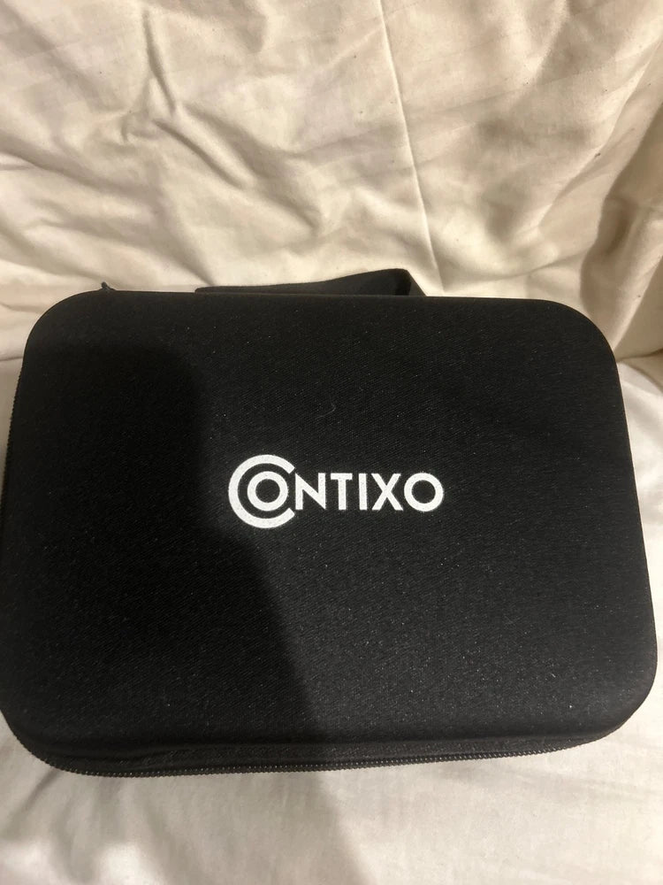 Black Contixo drone carrying case with CONTIXO logo