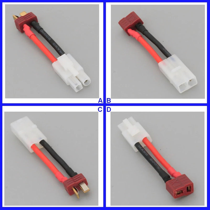 T-plug Deans to Tamiya 14AWG 2inchs Cable Adapter For RC LiPo NiMH Battery FPV