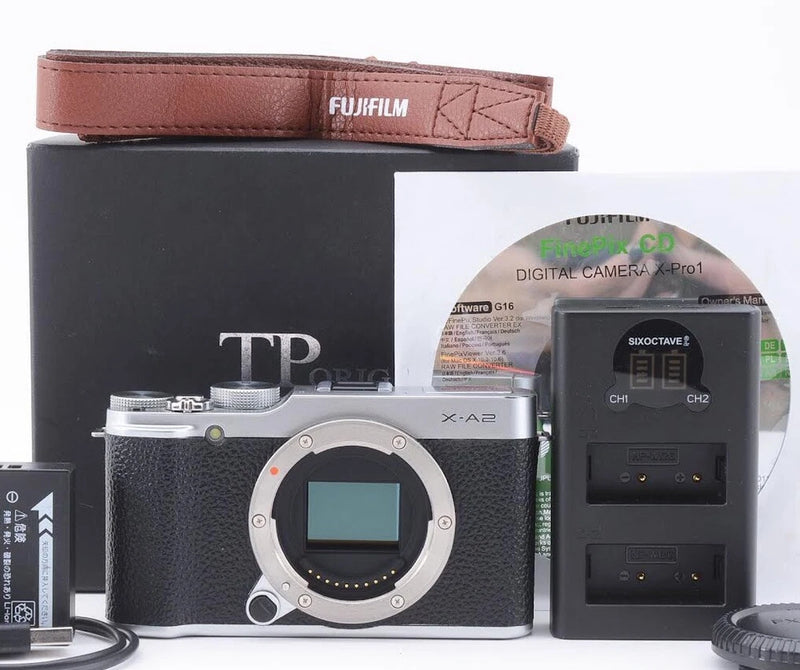 FUJIFILM X-A2 16.3MP Digital Camera Body Silver With Strap, Batteries & Charger