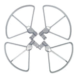 Propeller blade guard set with four gray protective frames for drone propellers