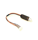 USB multi-charger cable with black adapter module and multi-wire leads for 1S LiPo charging