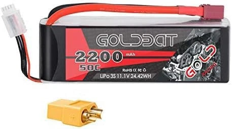 3S 2200mAh 11.1V 50C LiPo RC Battery with T Plug for RC Evader BX Car RC Truck