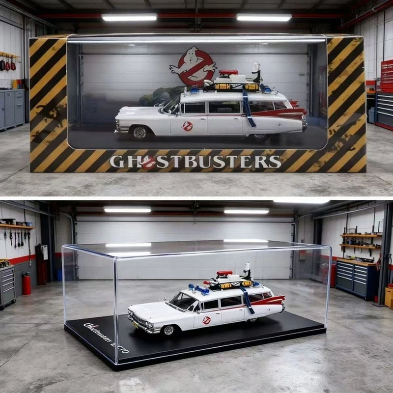 YS 1/64 Cadillac Ghostbusters Ecto-1 Diecast Model Minicar White Limited