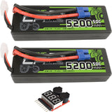 Lipo Battery 5200mAh 50C 7.4V 2S RC Battery with EC3 Connector for RC Plane DJI Battery