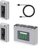 Mini 2 series smart flight batteries and 3-slot LCD charger, two-pack