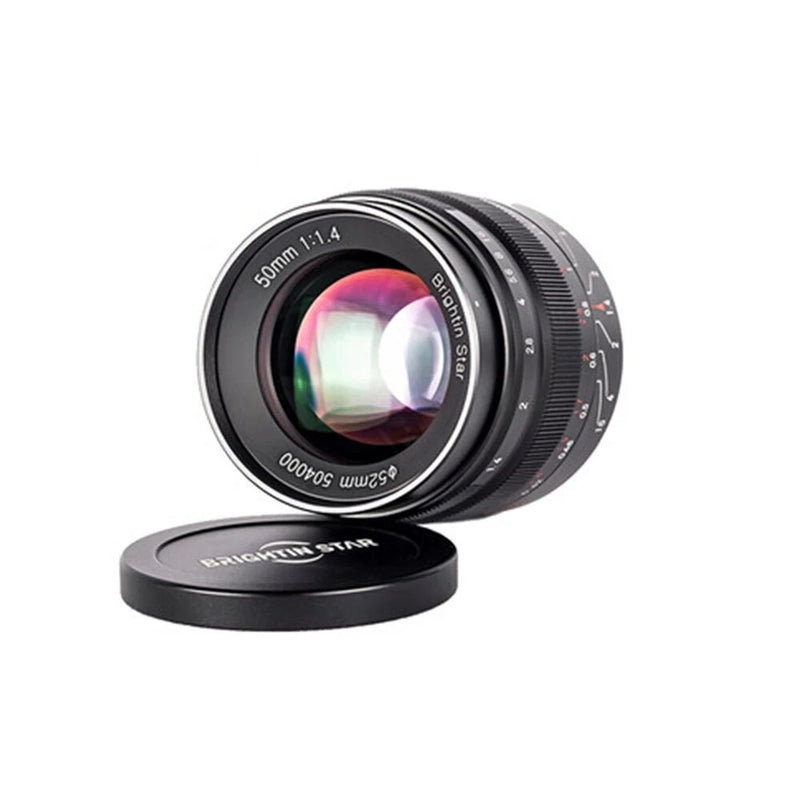 Brightin Star 50mm F1.4 II Manual Focus Lens for Sony Canon Fujifilm M43-mount