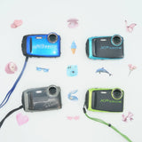 Waterproof Y2K Digicams for Beach (Blue, Green, Silver) | Fujifilm XP140, XP120