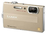 Panasonic Lumix DMC-FP8 Digital Camera Gold Compact From Japan