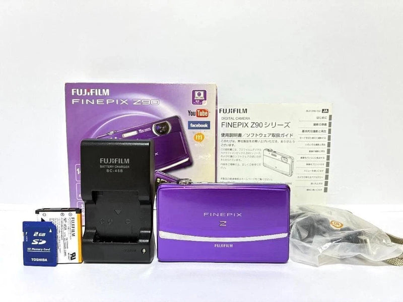 Fujifilm FinePix Z90 Camera Purple Compact 12MP Digital Point & Shoot From Japan