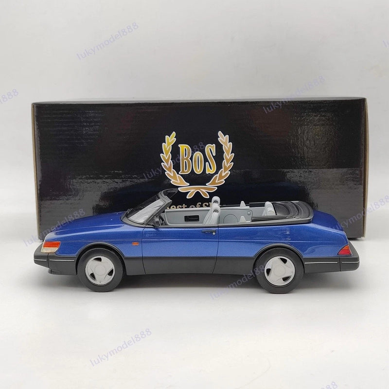 BOS 1/18 1987 900 Cabrio Blue BOS165 Resin Model Car Limited Collection