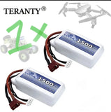 3s 11.1v 1500mAh 40/60C LiPo Battery w/Deans T Plug for RC FPV Drone Car COMPACT Battery