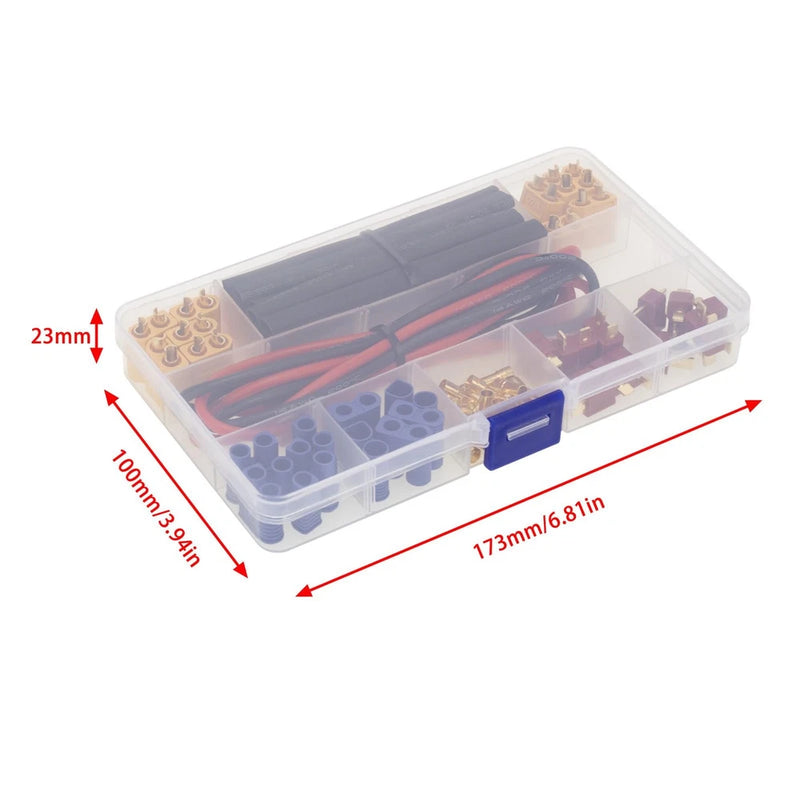1Box T Plug EC3 XT60 Male/Female Connector Tube For RC FPV Lithium Battery