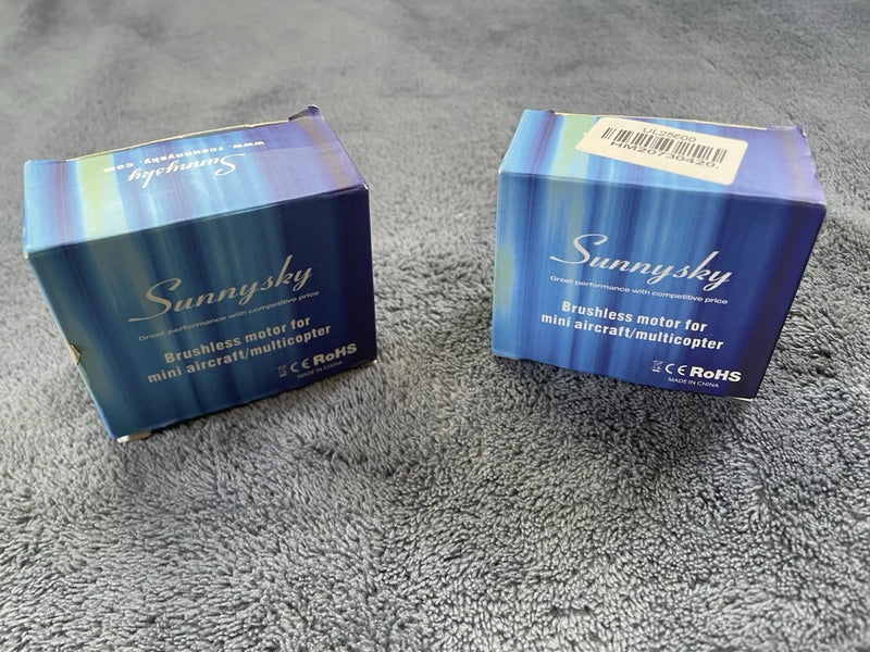 Sunnysky brushless motor 2-pack mini quadcopter motor boxes