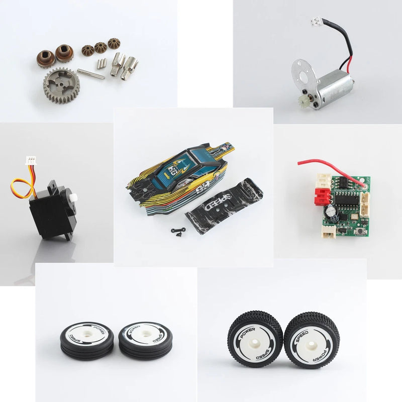 KingVal Differential/Motor/Servo/Receiver Board/Tire for WLtoys 244016 RC Car