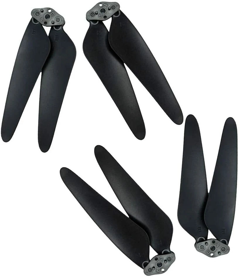 Set of black drone propeller blades with mounting hubs for 2A/2B Deerc DE22 Pro
