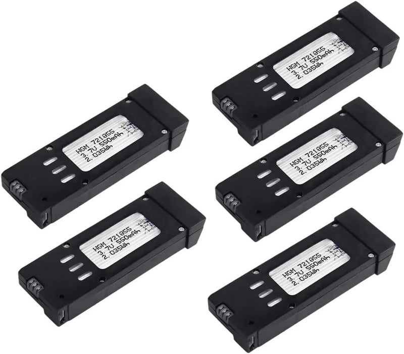 5pcs 3.7V 550mAh 25C 721855 Rechargeable Battery for RC airplane drone Car Toy Battery