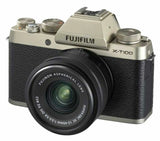 USED Fujifilm X-T100 24.2MP Digital Camera - Champagne Gold (Kit with XC15-45mm