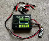 SkyCharger 6200 battery balance charger with LCD screen and connector cables