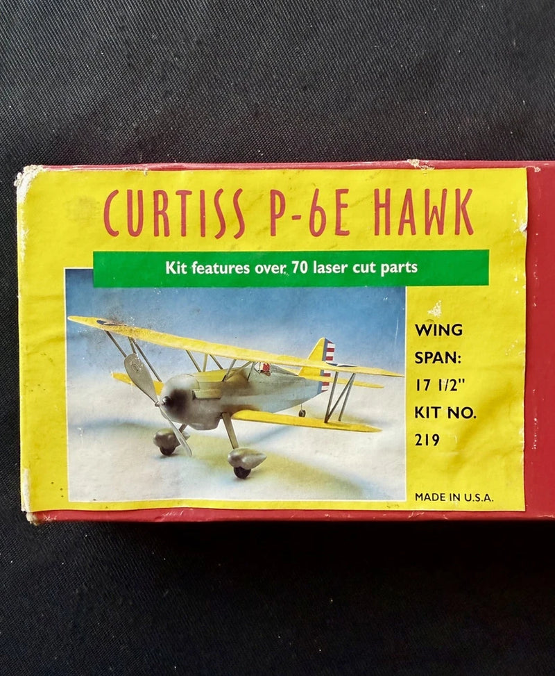 Curtis Hawk P-6E Kit #219 Laser Cut Balsa Ply Aircraft 17.5?? wing span w/Plans